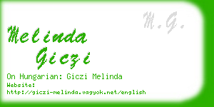 melinda giczi business card